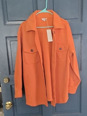 Orange Overshirt Jacket